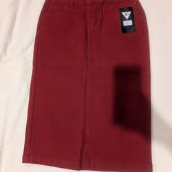 NWT Be-Girl Midi Straight Skirt - Cherry