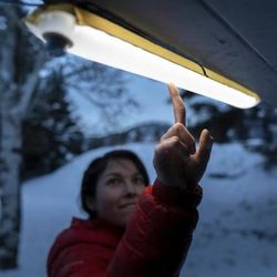Outdoor camping inflatable folding lighting lamp
