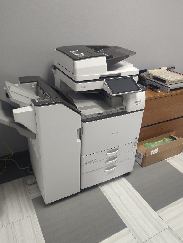 RICOH MP 3555 B/W Printer with Stapler Feature