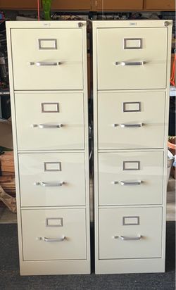 Two Hon 4-Drawer Locking File Cabinets