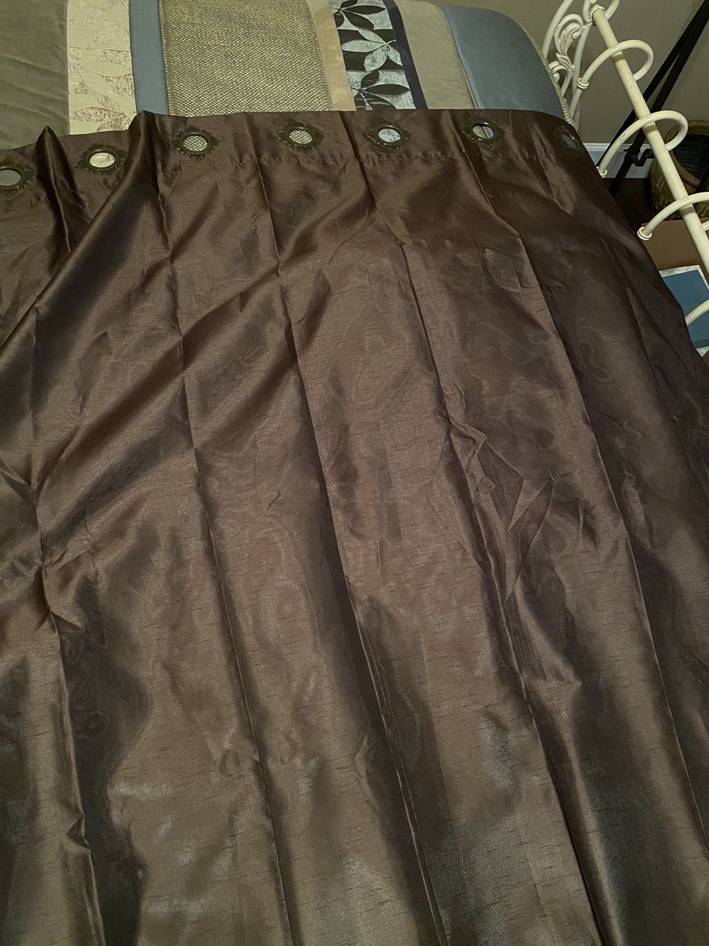 1 108” Brown (black out) Curtains