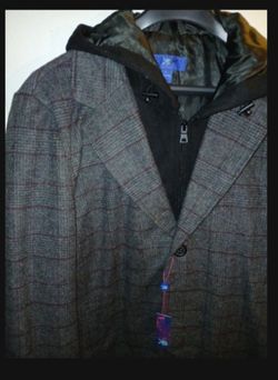 Men's Coats. with a hood. Cozy! Brand New! Size M or L. Only $60.