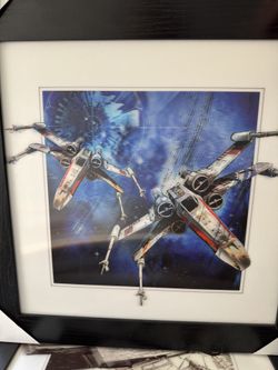 Star Wars X-wing Framed 3D Lenticular Art 20x20 In