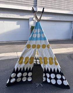 Crate & Kids Multi Dot Kids Teepee Play Tent Canvas