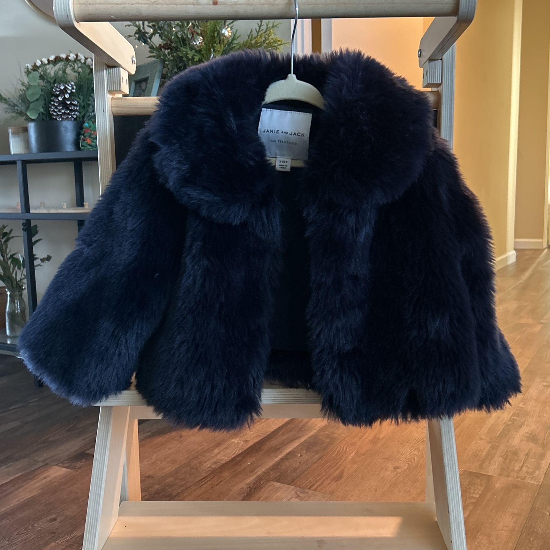 Janie & Jack Fur Coat 3-4T 