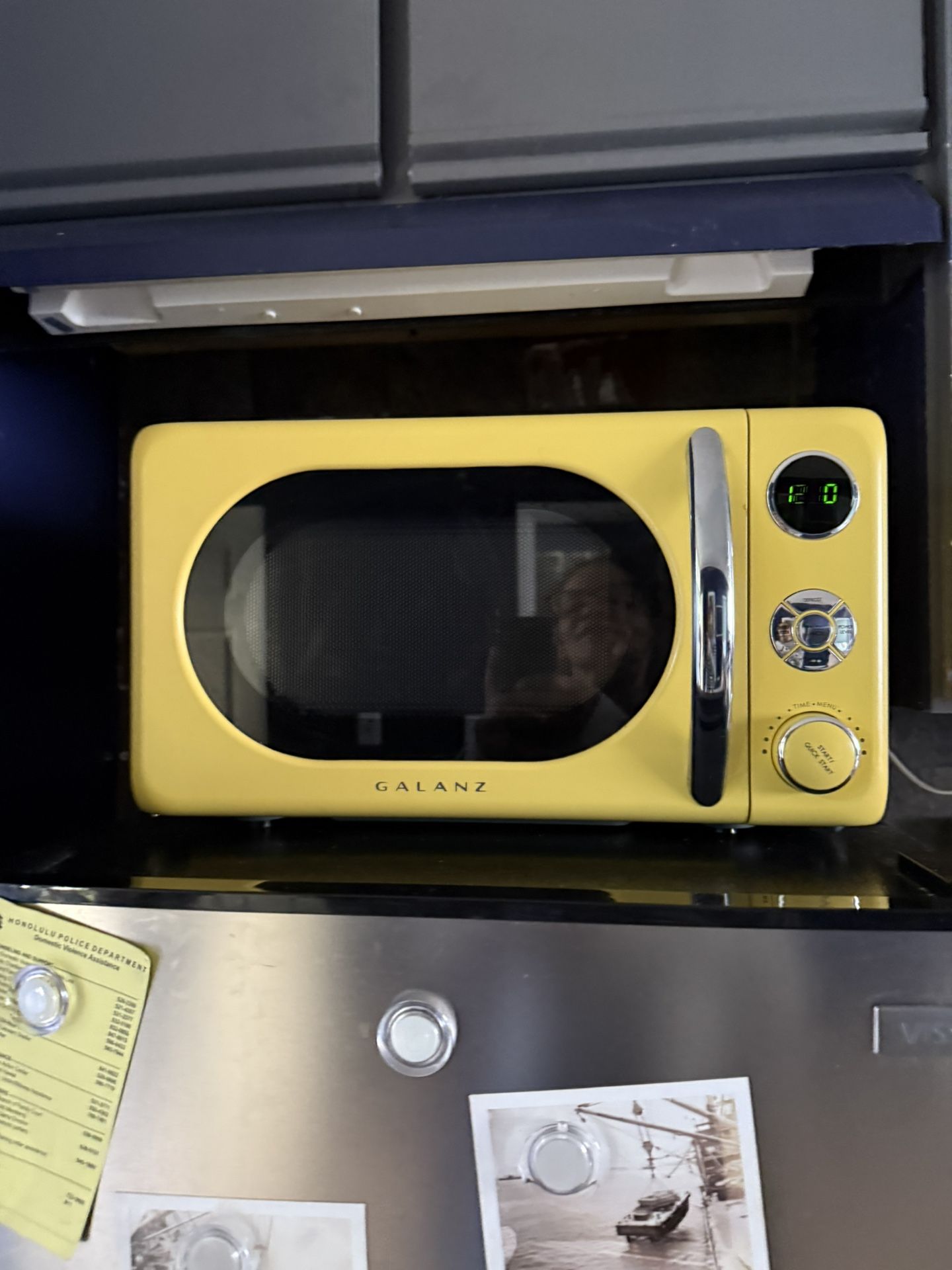 Galanz Yellow Microwave