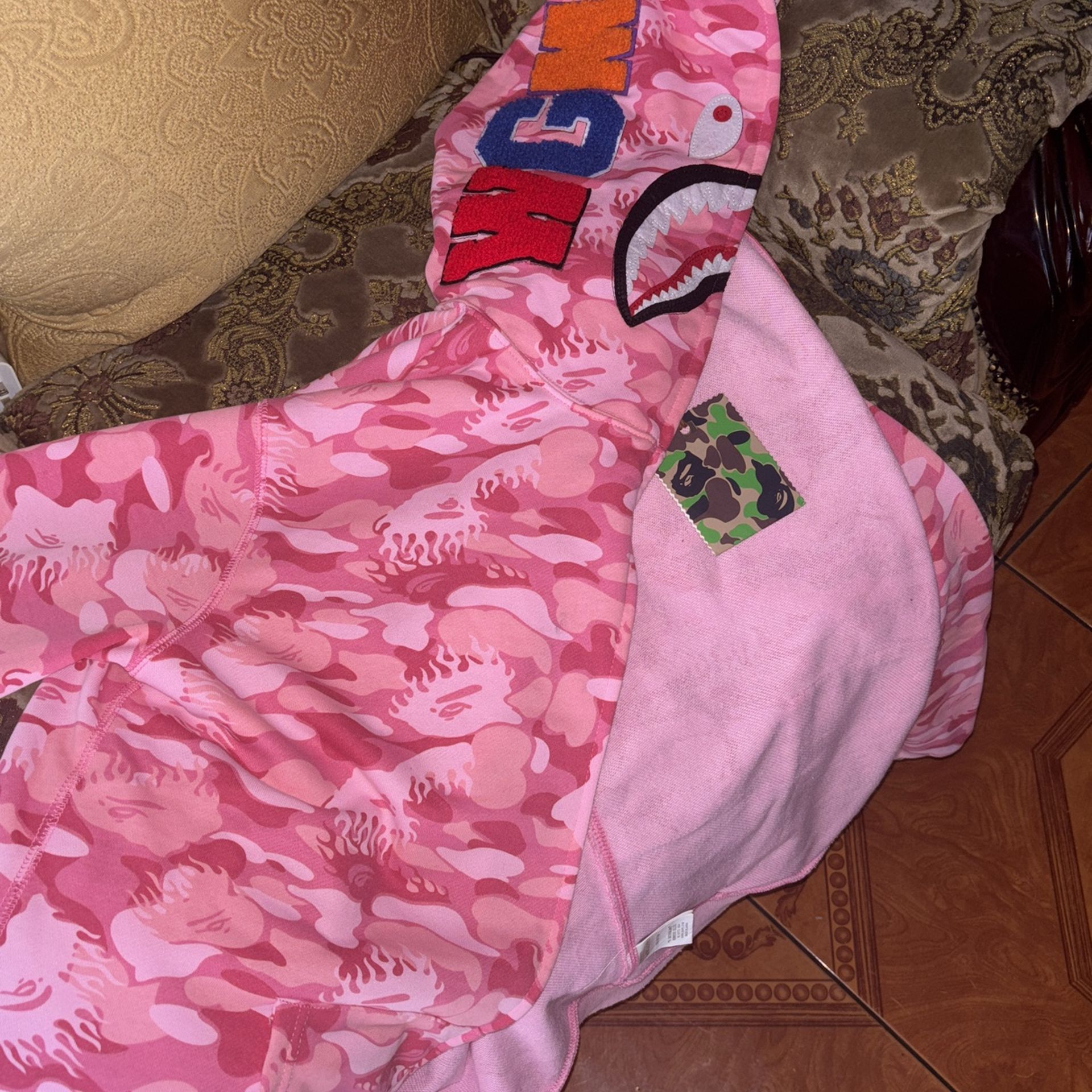 pink Bape Hoodie 