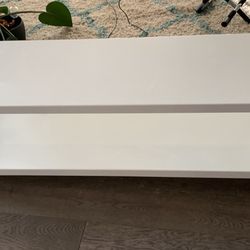 CB2 White low Profile Console Table