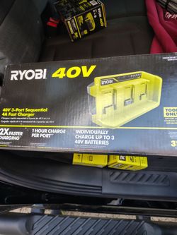 Ryobi  3 Port sequential 4A fast charger