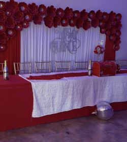 Paper Flower 16ft Long For Sale Plus Curtains