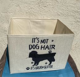 Golden Glitter Storage Bin For Dog Toys