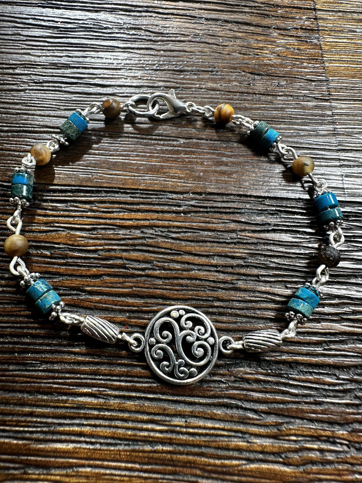 Handmade Imperial Turquoise Beaded Bracelet.