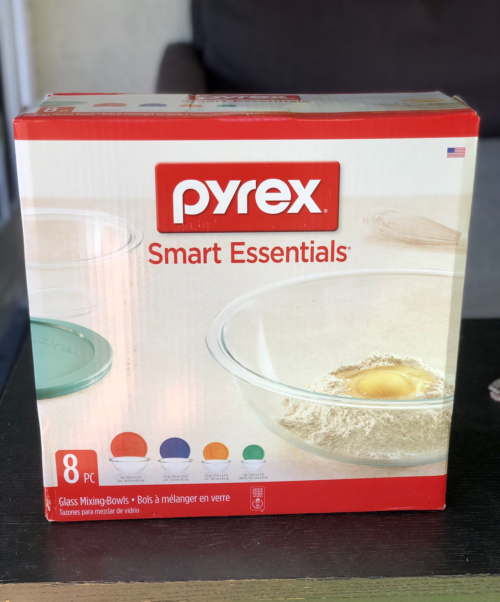 Pyrex 8 piece mixing bowl set
