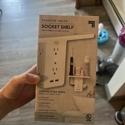 Sharper Image socket shelf - brand new in box, never used 