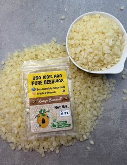 55 LBS - White Beeswax Pellets