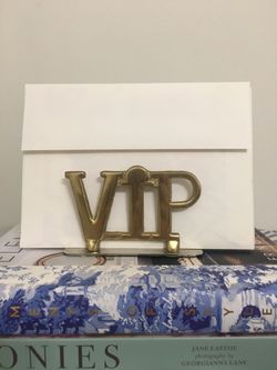 VTG Brass and Silver VIP Letter Holder