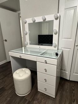 White vanity