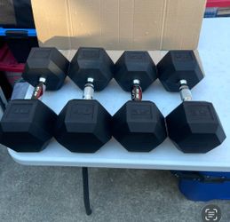CAP Barbell, 40lb Rubber Hex Dumbbell, Single