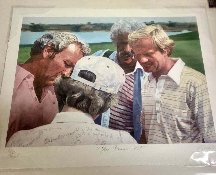 Signed & Numbered Golf Painting “The Fan” By Jeannie Maddox