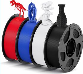 ANYCUBIC PLA Filament Bundle — 1.75mm, (Black • White • Blue • Red)