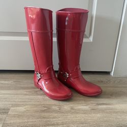 Red michael cheap kors rain boots