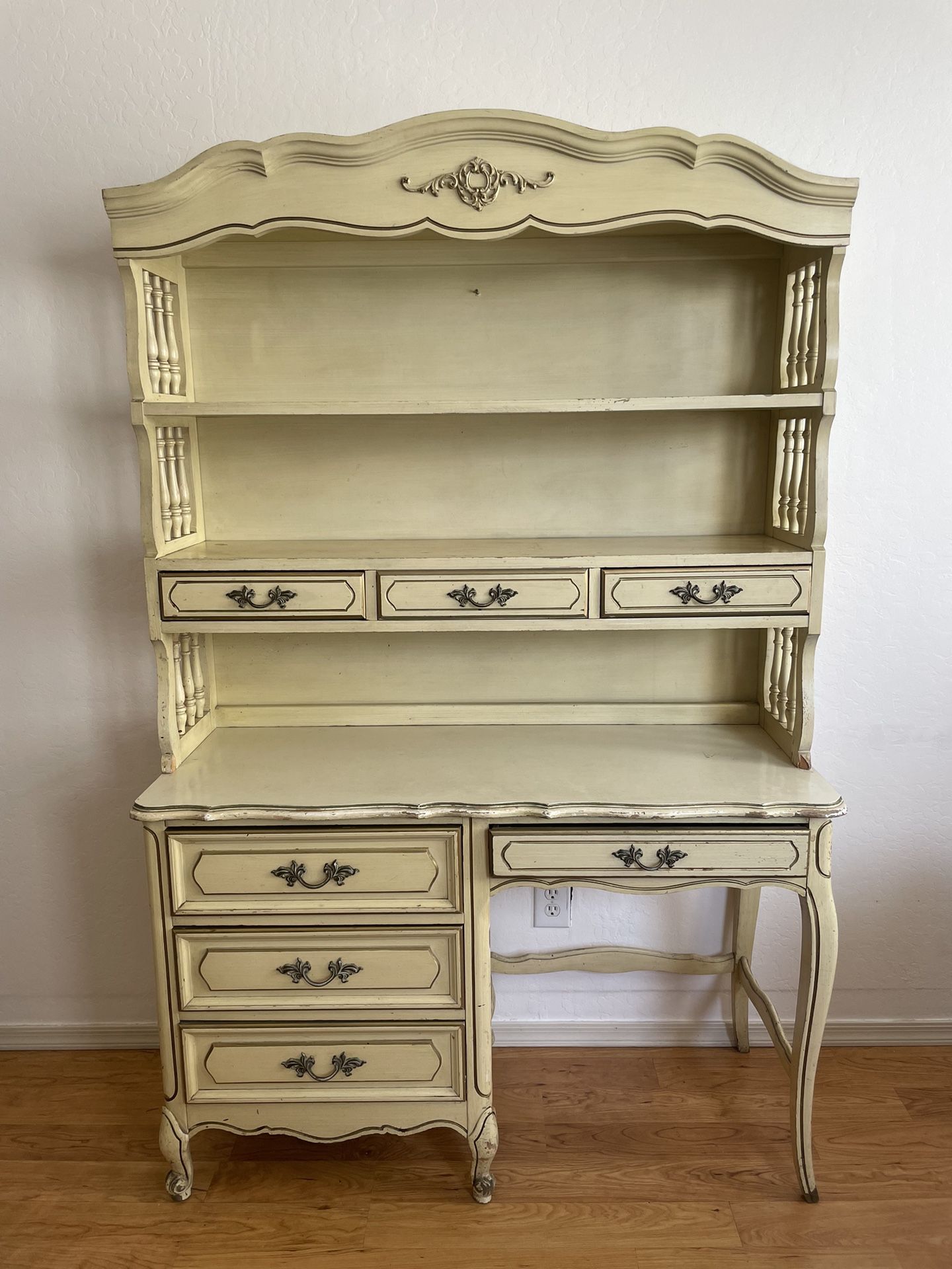 Antique Henry Link Secretary Desk with Hutch