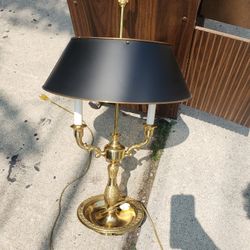 Vintage Brass And Tin Candle  Lamp 