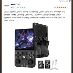 2025 New R36MAX Retro Handheld Game Cosole 