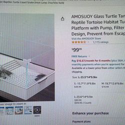 Glass Turtle Tank / Reptile Enclosure 