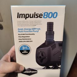 Brand New Impulse 800  Seachem Pump- Aquarium Pump, Saltwater Or Freshwater Pump