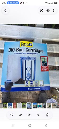 (8) Tetra Whisper Bio-Bag Filter Aquarium Cartridges, Large Filter for Freshwater an