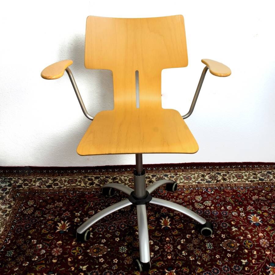 Wood CALLIGARIS Office Chair Made in ITALY Adjustable Height Modern