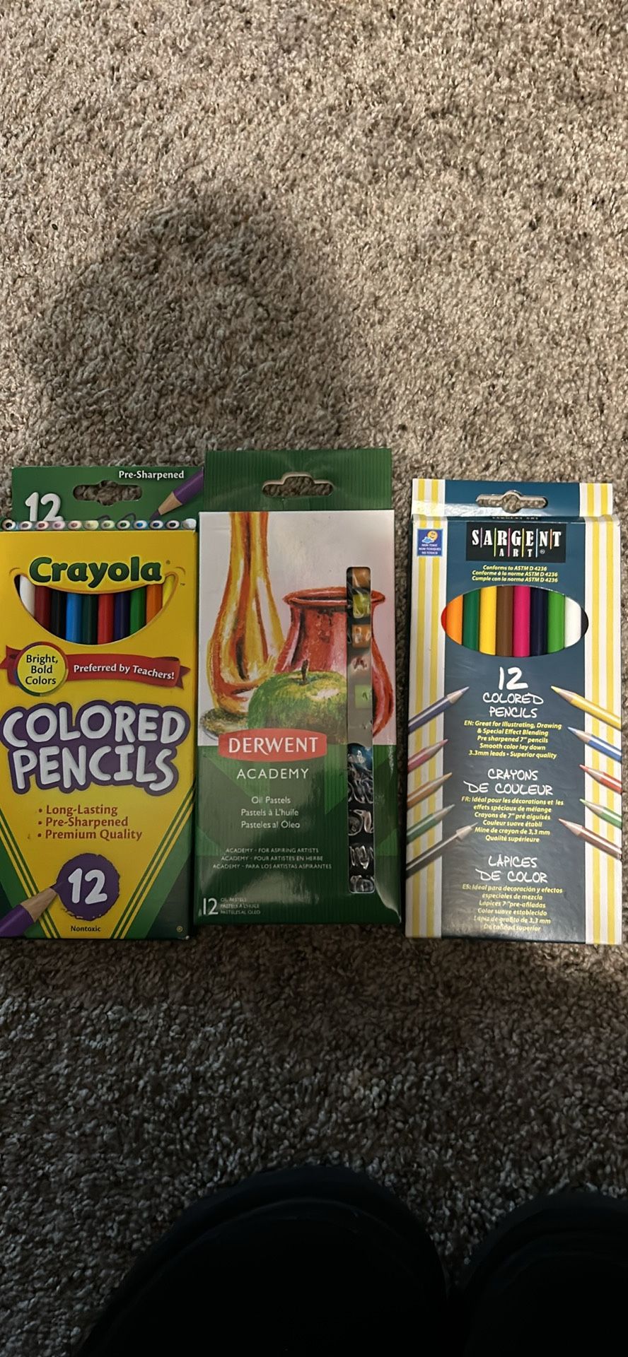 color pencils & oil pastels