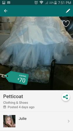 Petticoat great for quince or sweet sixteen or wedding dress