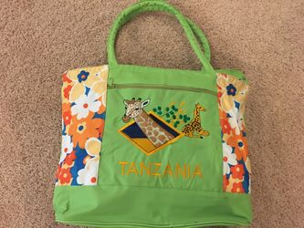 Brand new embroidered canvas tote bag