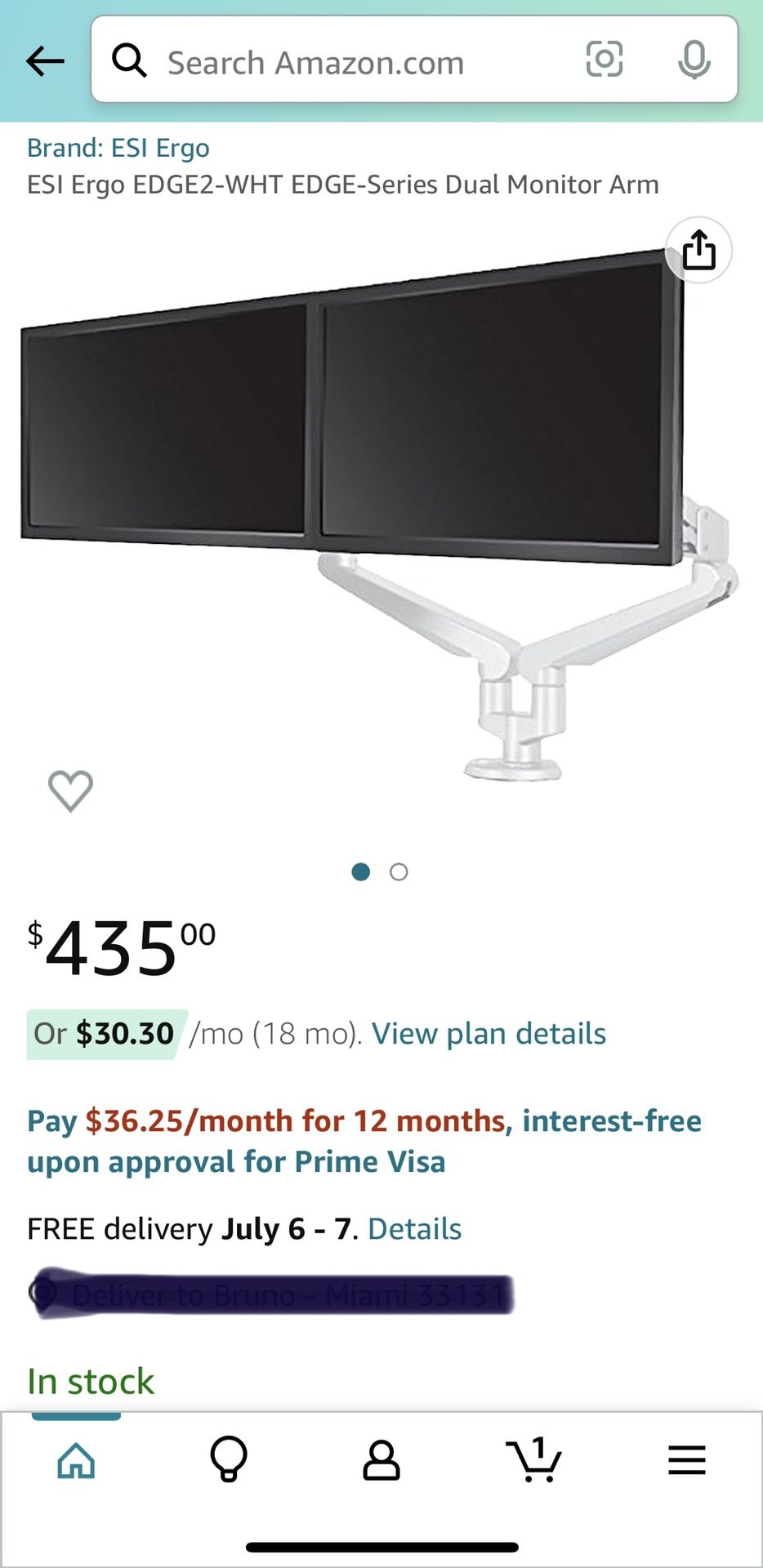 DUAL MONITOR ARM ESI