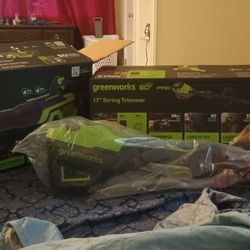 Green works 60v  Battery Powered Weed eater And Blower 