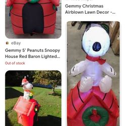 Blow Up Christmas Snoopy 