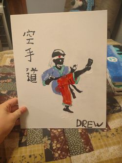 Handmade Karate Painting