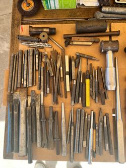 chisels, punches, and a specialized mandrel