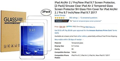Ipad screen protector