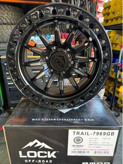 LOCK OFF ROAD TRAIL 17x9 ET 1mm 6x139 MATTE BLK/GLOSS BLK RING