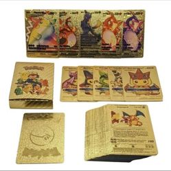Pokemon Gold Plated Card Set With Box