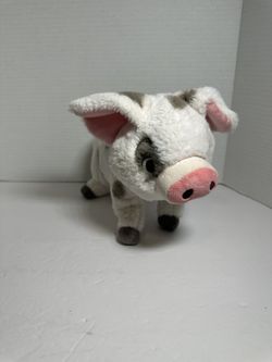Disney Store Moana Pua Pig Plush Stuffed Animal Toy Gray Spots Pink Ears