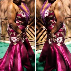 (Mac Duggal) bridal/ prom gown