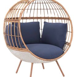 399! Allen + Roth Emerald Cove Wicker Egg Chair - Less than a year old 399!