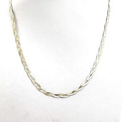 Sterling Woven 18” Necklace