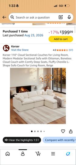 Modular sofa