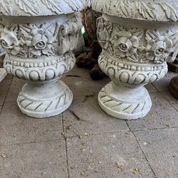 Set De 2 Macetas De Cemento