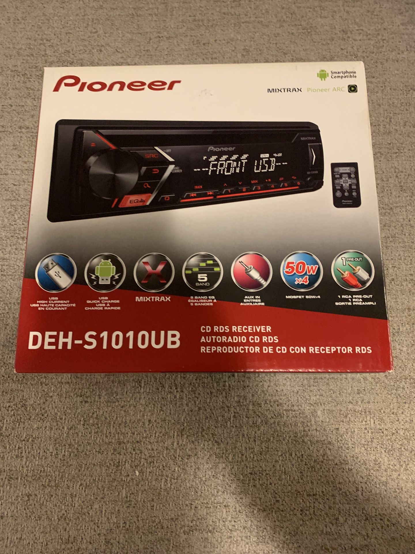 NEW Pioneer DEH-S1010UB Single CD RDS Receiver With Remote single din Headunit